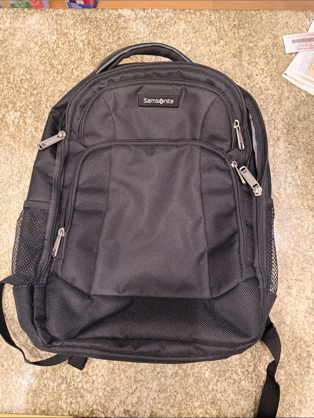 Samsonite Black Laptop Backpack with Multiple Zip Compartments